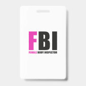 Badge FBI Female Body Inspector (Arrière)