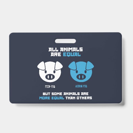 Badge Feed Pig, Acorn  (Front)