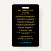 Badge Feiler & Rothschild lluminati Diplomatic Identity (Dos)