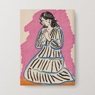 Badge Femme en prière