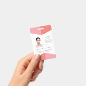 Badge Femme Entreprise Photo ID Identification Plastique (Handheld)
