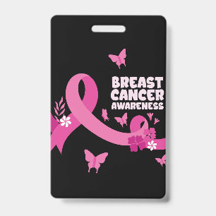 Badge Femmes Ruban Rose Cancer Sensibilisation au Cancer