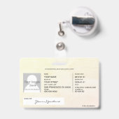 Badge Feng Shui (Arrière avec rétractable)