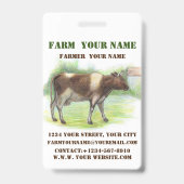 Badge Ferme bovine (Arrière)