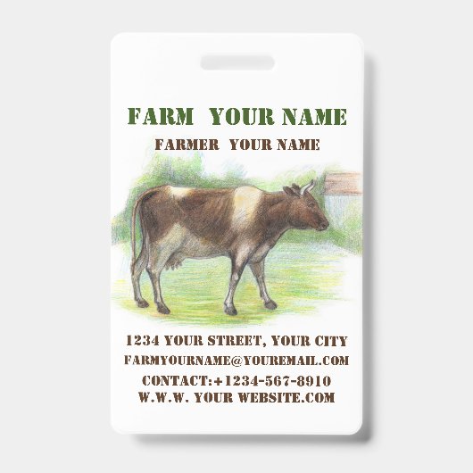 Badge Ferme bovine (Avant)