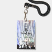 Badge Festival Bright Lights Fun Faire-part de mariage (Avant avec lanière)