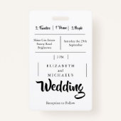 Badge Festival Bright Lights Fun Faire-part de mariage (Dos)