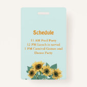 Badge Festival de musique fête d'anniversaire VIP (Dos)