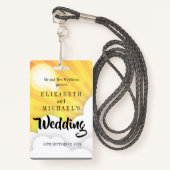 Badge Festival Thème Fun Faire-part de mariage (Devant avec lanière)