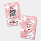 Badge Fête avec PASS VIP personnalisé (Recto et verso)