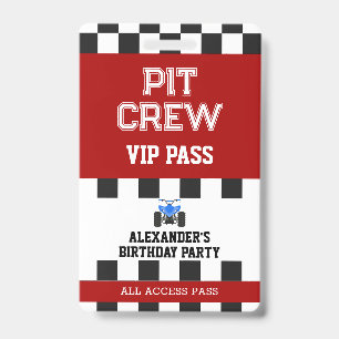 Badge Fête d'anniversaire ATV Quad 4 roues motrices