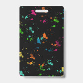 Badge Fête d'anniversaire de bande dessinée néon tendanc (Arrière)