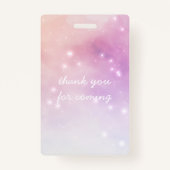 Badge fête d'anniversaire de la retouche glam sparkle (Dos)