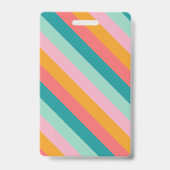 Badge Fête d'anniversaire de roller rétro rose  (Arrière)