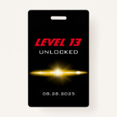 Badge Fête de contrôleur rouge du jeu vidéo Favoriser (Dos)