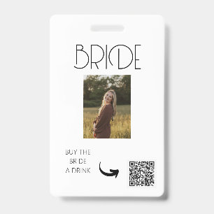 BADGE FÊTE DE FIANÇAILLES, VENMO QR, ACHETER UN VERRE À