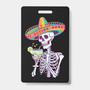 Badge Fête de la Margarita de la fête des Morts mexicain