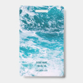 Badge Fête de plage VIP accès illimité à la soirée d'été (Arrière)