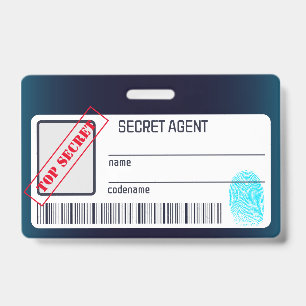 Badge Fête mystère d'agent secret détective espion
