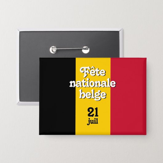 Badge Fête nationale belge (Recto/Verso)