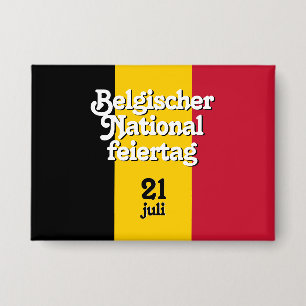 Badge Fête nationale belge allemande Drapeau belge