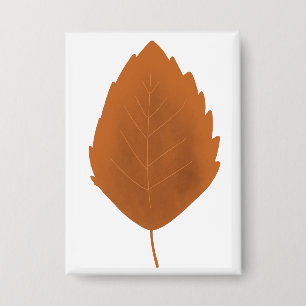 Badge Feuille d'automne orange brûlée