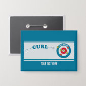 Badge Feuille de curling Pierre de curling (Recto/Verso)
