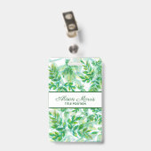 Badge Feuilles à main (Back with Clip)