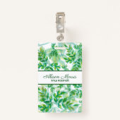 Badge Feuilles à main (Dos avec clip)