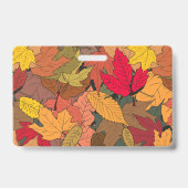 Badge Feuilles d'automne colorées (Arrière)