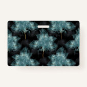 Badge Feuilles d'été de Métallurgie Bleu & Gold Palm  (Dos)