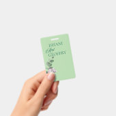 Badge Feuilles d'eucalyptus Verdure Mariage (Manuel / portable)