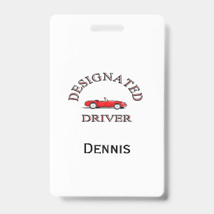 Badge Feuilles d'inscription de conducteur désigné