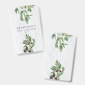 Badge Feuilles d'olivier Méditerranée Île grecque (Avant & arrière)