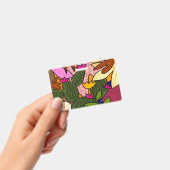 Badge Feuilles et fleurs tropicales abstraites (Manuel / portable)