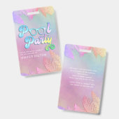 Badge Feuilles tropicales holographiques cool scénario f (Avant & arrière)