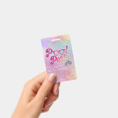 Badge Feuilles tropicales holographiques cool scénario f (Manuel / portable)