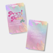 Badge Feuilles tropicales holographiques cool scénario f (Avant & arrière)
