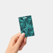 Badge Feuilles tropicaux rayonnants (Manuel / portable)