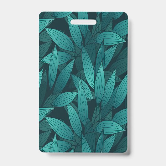 Badge Feuilles tropicaux rayonnants (Avant)