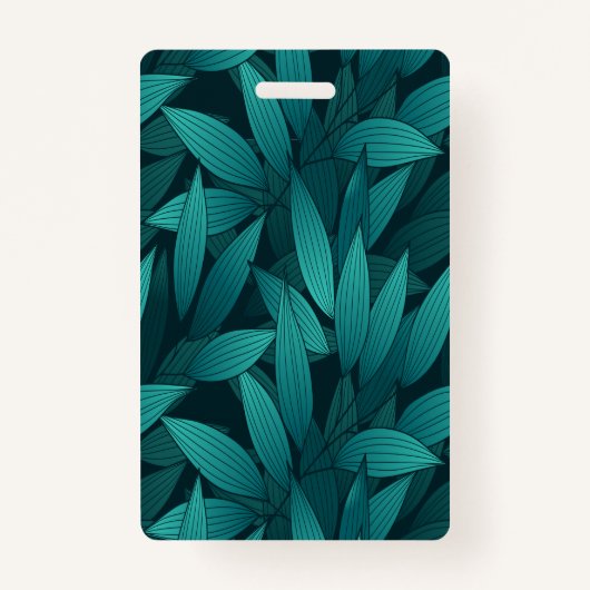 Badge Feuilles tropicaux rayonnants (Devant)