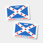 BADGE FIER D'ÊTRE CANADIEN ÉCOSSE ! (Avant & arrière)