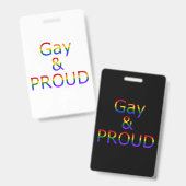 Badge Fier et gay (Avant & arrière)