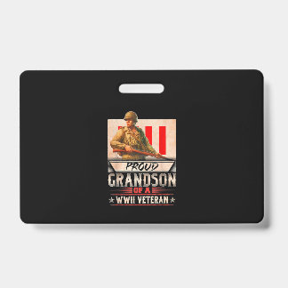 Badge Fier Grand-Fils D'Un Vétéran 2ème guerre mondiale