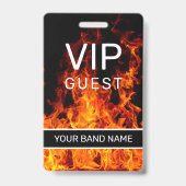 Badge Filet d'arrière-scène VIP Custom Band Merch Flame  (Arrière)