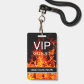 Badge Filet d'arrière-scène VIP Custom Band Merch Flame  (Arrière avec lanière)