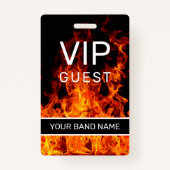 Badge Filet d'arrière-scène VIP Custom Band Merch Flame (Dos)