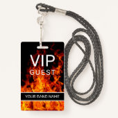 Badge Filet d'arrière-scène VIP Custom Band Merch Flame (Derrière avec lanière)