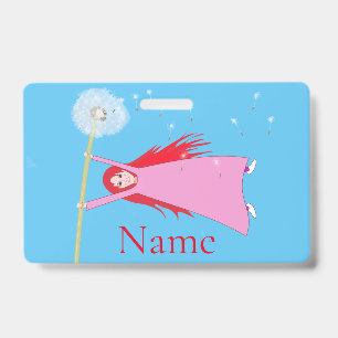 Badge Fille aux cheveux roux Pissenlit Thunder_Cove