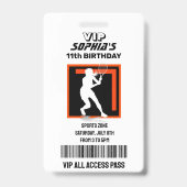 Badge Fille de tennis anniversaire (Arrière)
